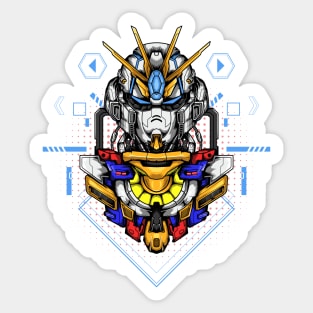 Custom Gundam Illustration Sticker